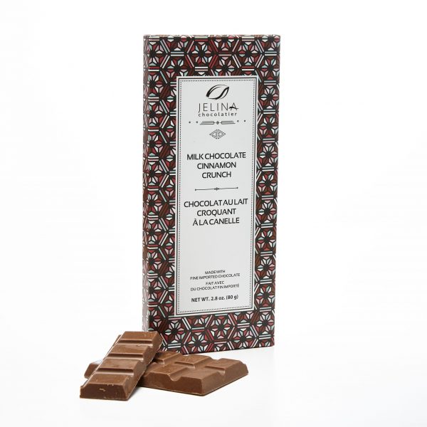 Milk Chocolate Cinnamon Crunch – Jelina Chocolatier