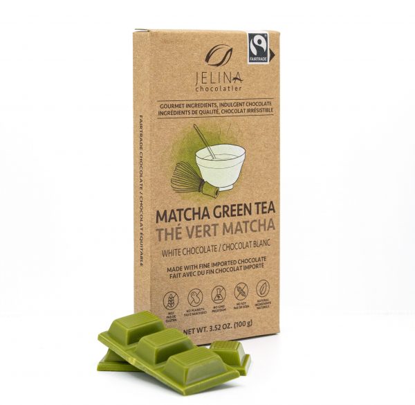 Fairtrade White Chocolate Matcha Green Tea Jelina Chocolatier